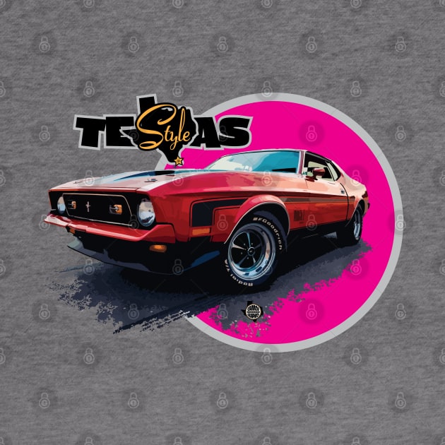 Texas Style Mustang Mach 1 Magenta by CamcoGraphics